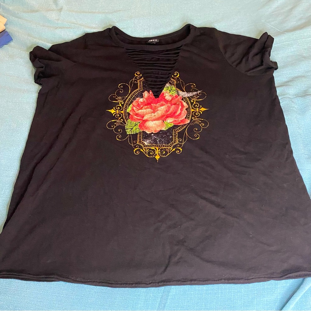 Torrid black short sleeves shirt women’s size 2x